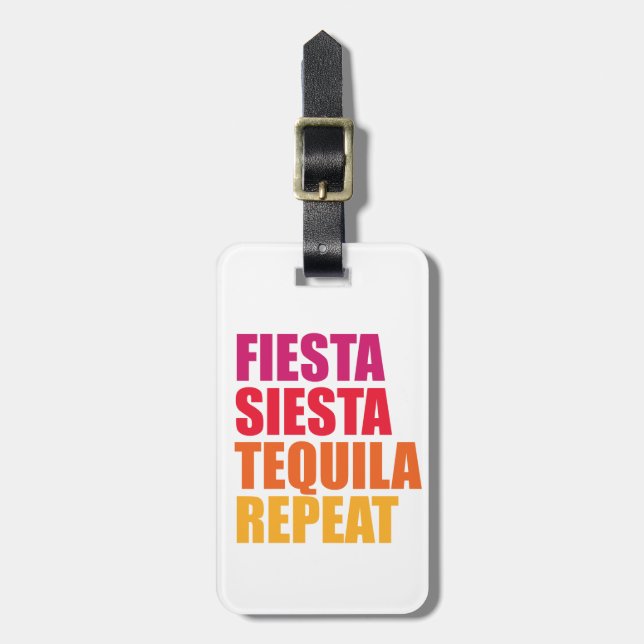Fiesta Siesta, TequilaBachelorette semester Bagagebricka (Vertikal Framsida)