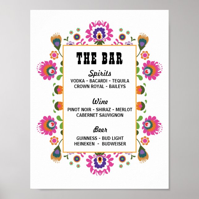 Fiesta signerar Bröllopsfesten för händelsen Pub P Poster (Framsidan)