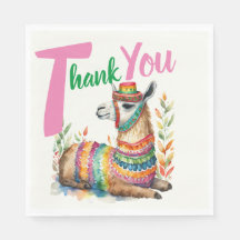 Fiesta Sinorita Flicka Shower Partyware Llama