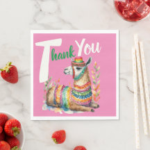 Fiesta Sinorita Flicka Shower Partyware Llama