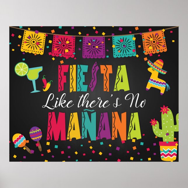 Fiesta som om det inte finns någon morgondagens si poster (Framsidan)