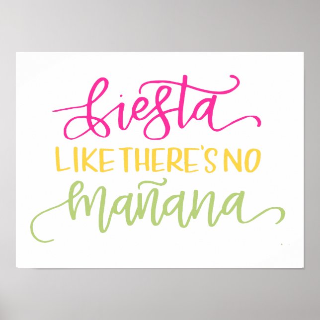 Fiesta som Theres no Manana Mexican Party Poster (Framsidan)