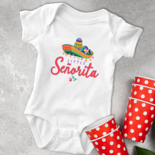 Fiesta Sombrero Little Señorita Baby Bodykosta T Shirt