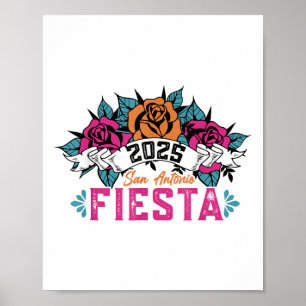 Fiesta Squad 2025 San Antonio Texas Cinco De Poster