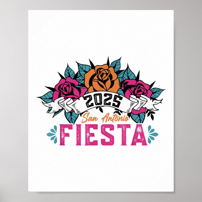 Fiesta Squad 2025 San Antonio Texas Cinco De Poster (Framsidan)