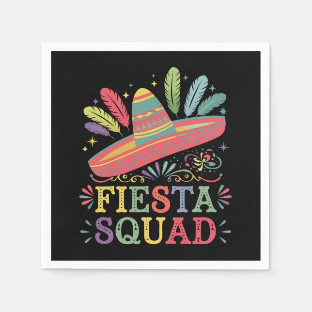Fiesta Squad Cinco de Mayo Familj Matchande Pappersservett (Framsidan)