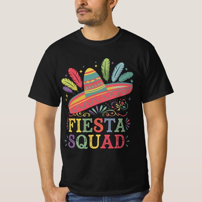 Fiesta Squad Cinco de Mayo Familj Matchande T Shirt (Framsida)