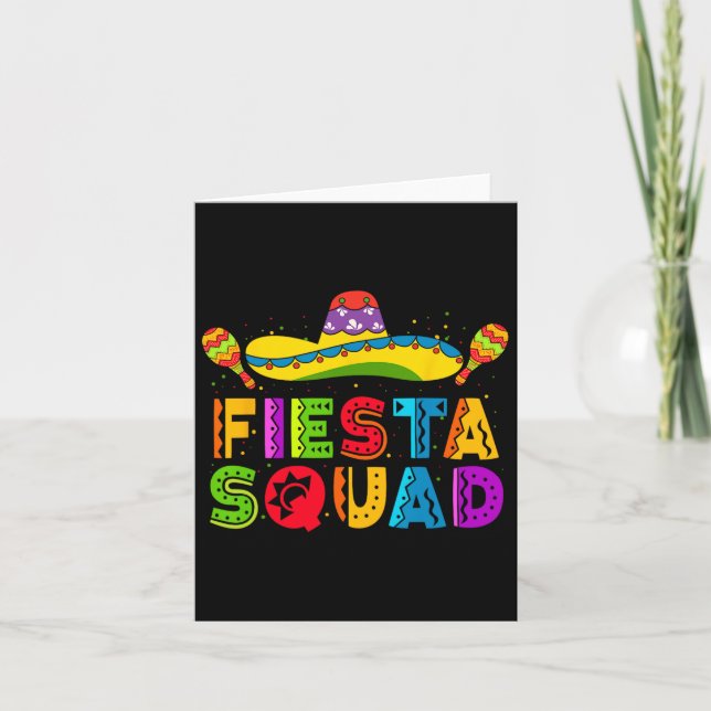 Fiesta Squad Cinco De Mayo Fest Familj Matchande M Kort (Framsida)
