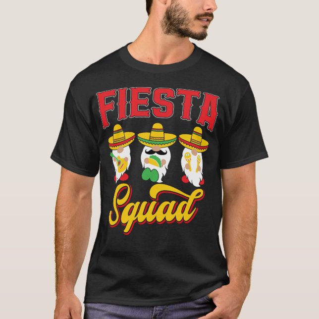 Fiesta Squad Cinco De Mayo Funny Mexican T Shirt (Framsida)