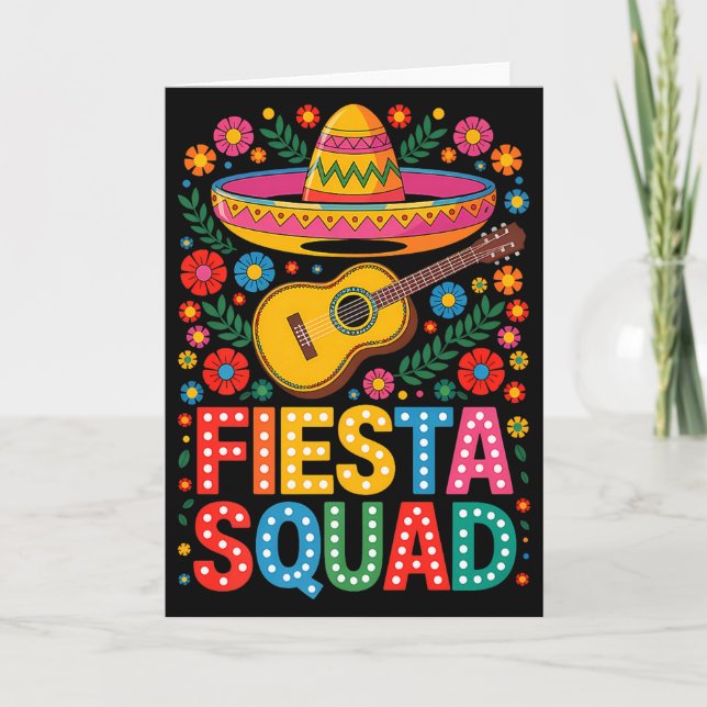 Fiesta Squad Cinco De Mayo Låt Fiesta Mexikanska M Kort (Framsida)