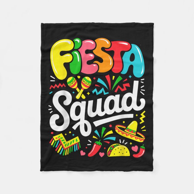 Fiesta Squad Cinco De Mayo Lets Fiesta Mexican Gir Fleecefilt (Framsidan)