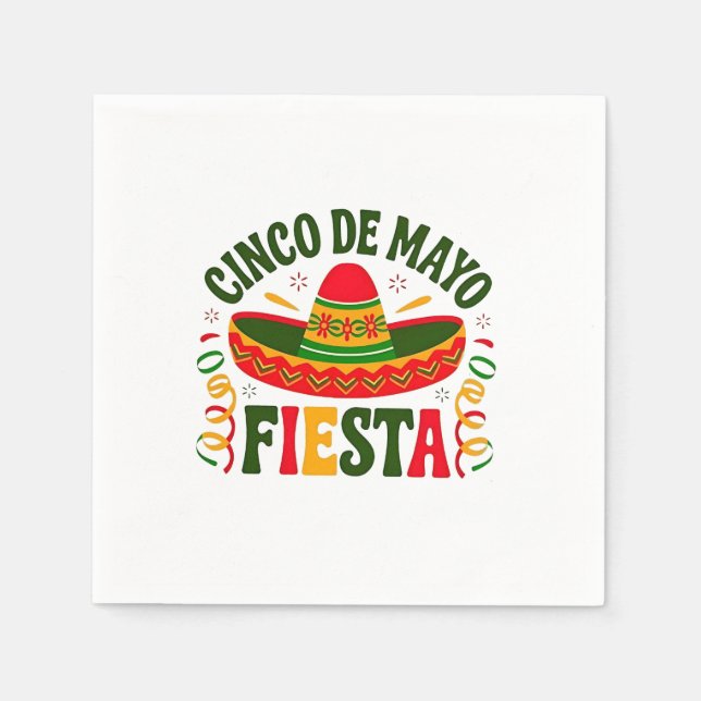 Fiesta Squad Cinco De Mayo Mexican Sombrero Pappersservett (Framsidan)
