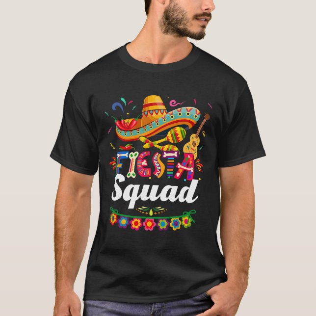 Fiesta Squad Cinco De Mayo Tee Mexican Party Cinco (Framsida)