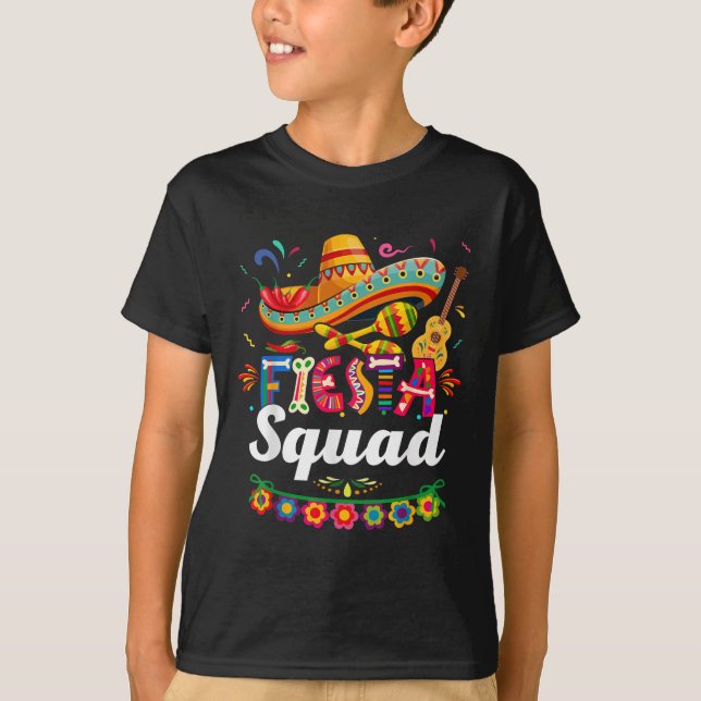 Fiesta Squad Cinco De Mayo Tee Mexican Party Cinco (Framsida)