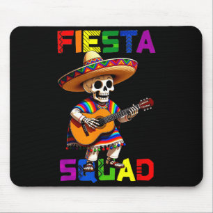Fiesta-squad-design cinco de mayo skelett hatt musmatta