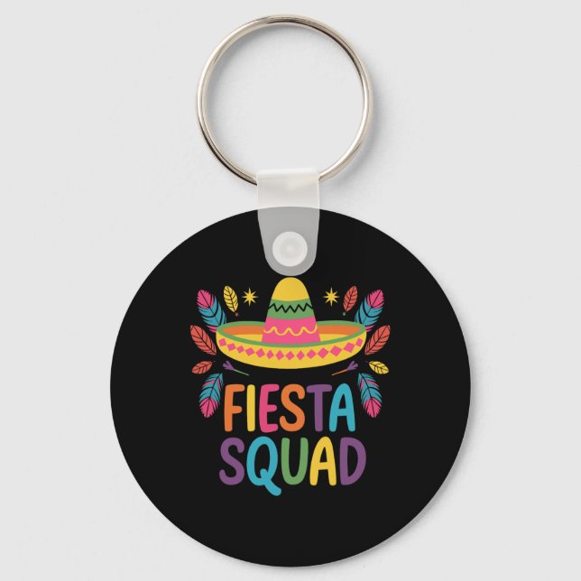 Fiesta Squad Family Matching Cinco De Mayo Nyckelring (Framsida)