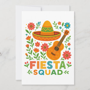 Fiesta Squad - Färgfull Party Vibes Julkort