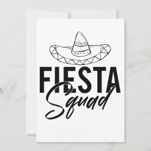 Fiesta Squad Fiesta Bachelorette Party Shirts, 1/3 Julkort
