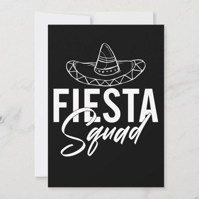 Fiesta Squad Fiesta Bachelorette Party Shirts, 2/3 Tack Kort (Framsida)