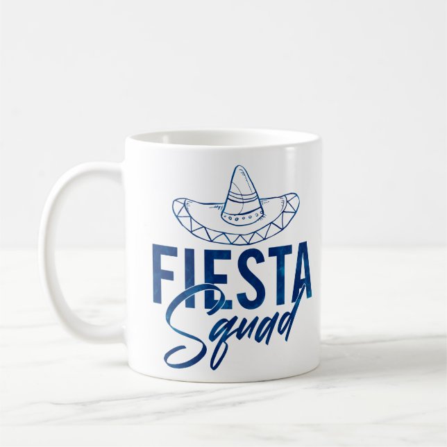 Fiesta Squad Fiesta Sällskapsfest T-shirts, 3/3 Kaffemugg (Vänster)