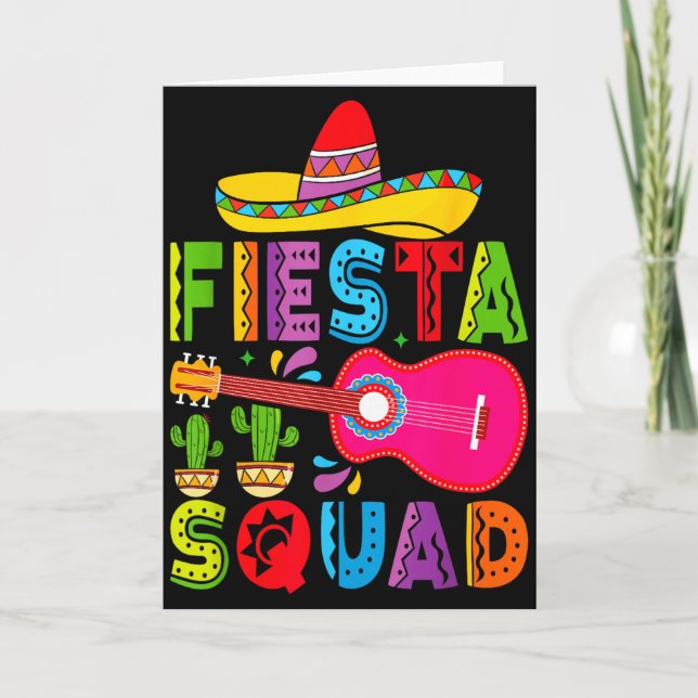 Fiesta squad matchande cinco de mayo familjefest  kort (Framsida)