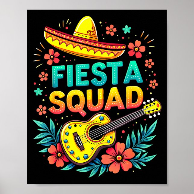 Fiesta-squad matchande Cinco de Mayo mexikansk fes Poster (Framsidan)