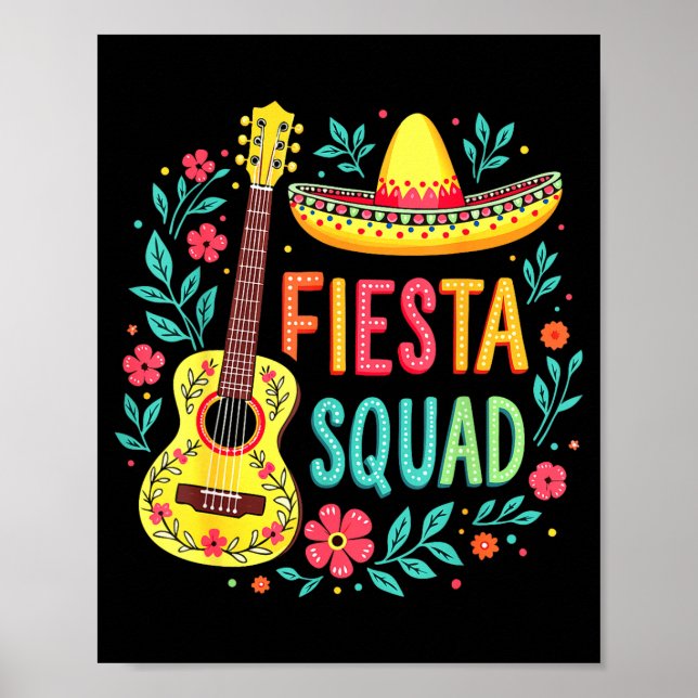 Fiesta squad matching cinco de mayo mexican party poster (Framsidan)