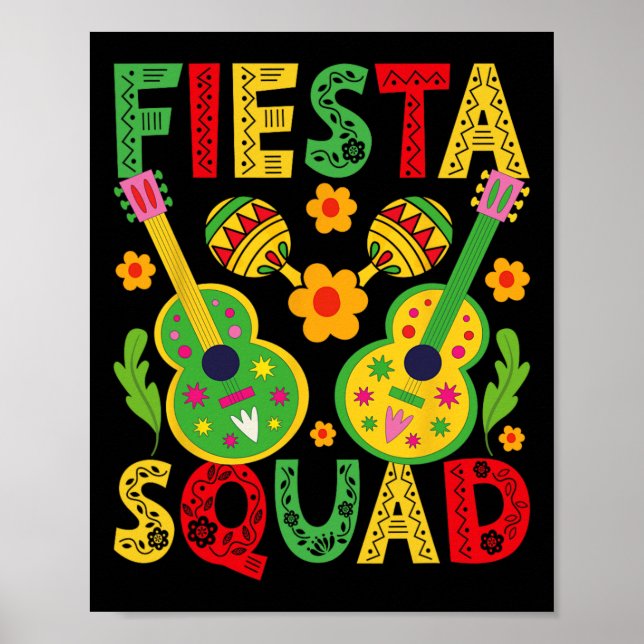 Fiesta Squad Matching Cinco De Mayo Party Poster (Framsidan)