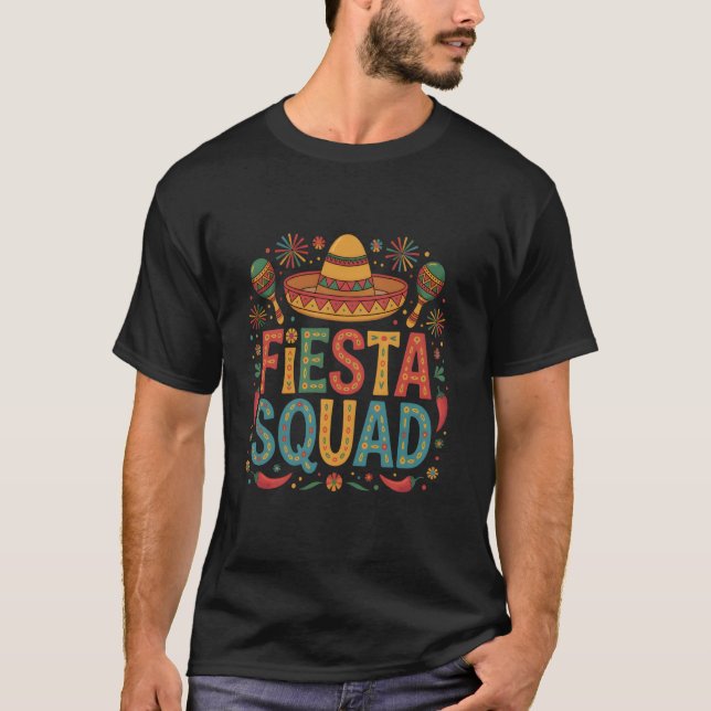 Fiesta Squad Party Mexican 5 De Mayo Funny Cinco D T Shirt (Framsida)