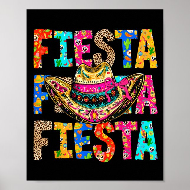 Fiesta Squad San Antonio Texas Cinco De Mayo Låt o Poster (Framsidan)