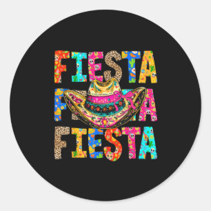 Fiesta Squad San Antonio Texas Cinco De Mayo Låt o Runt Klistermärke