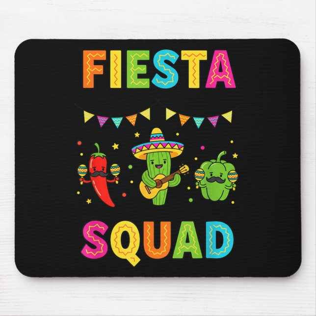 Fiesta-squad söt kaktuspeppar klockpeppar barn musmatta (Framsidan)