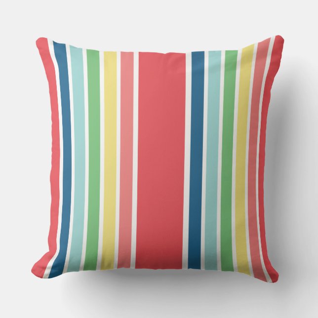 Fiesta Stripe Dubbla Side Kudde (Framsida)