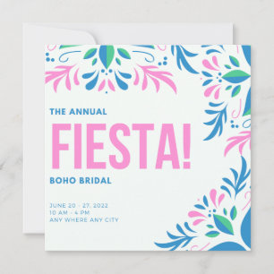 Fiesta Succulent Boho Möhippa Brunch Inbjudningar