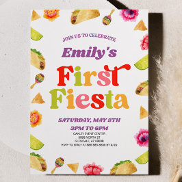 Fiesta Taco 1:a födelsedag Party Inbjudningar