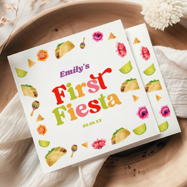 Fiesta Taco 1:a födelsedag Party Pappersservett (Skapare uppladdad)