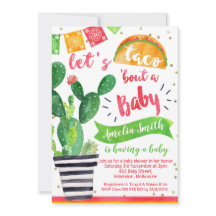 Fiesta Taco Baby Shower-inbjudan