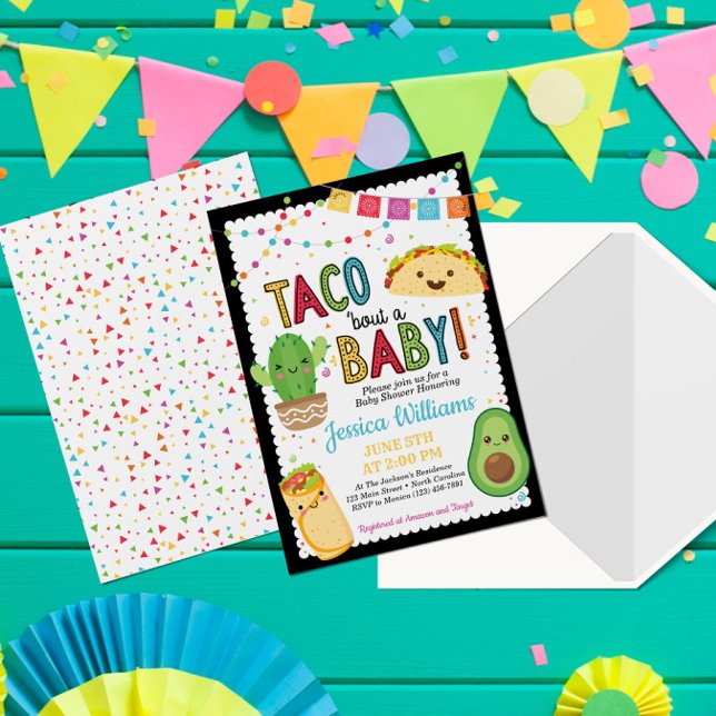 Fiesta Taco Bout A Baby Shower-inbjudan Inbjudningar (Skapare uppladdad)