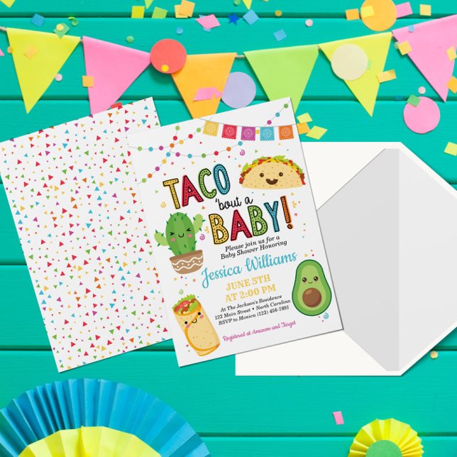 Fiesta Taco Bout A Baby Shower-inbjudan Inbjudningar (Skapare uppladdad)