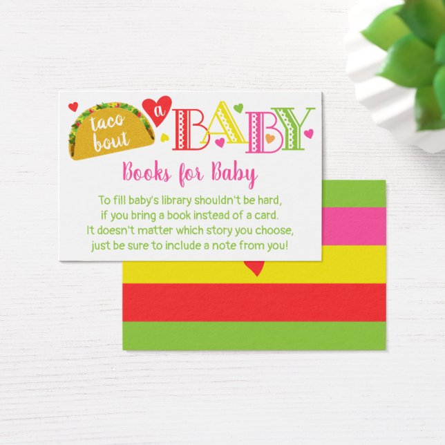 Fiesta Taco Bout a Flicka Shower för ett Bok Visitkort (Skivbord)