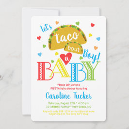 Fiesta Taco Bout a Pojke Shower-inbjudan Inbjudningar