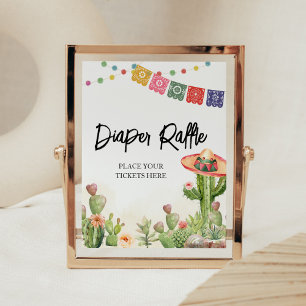 Fiesta Taco "Bout Baby Shower Diaper Raffle Poster