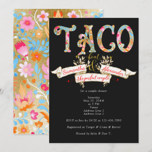 Fiesta Taco Om Kärlek Perfekt Par Par Bröllopsfest Inbjudningar