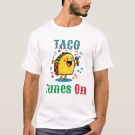 Fiesta Taco Singing Mexican Taco Tecknad Outfit T Shirt