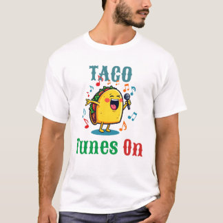 Fiesta Taco Singing Mexican Taco Tecknad Outfit T Shirt