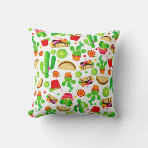 Fiesta Tacos Taco Tisdag Färglöst Roligt Kudde