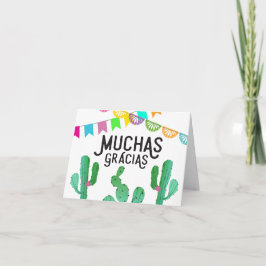 Fiesta-tema Muchas Gracias Tackkort Kort
