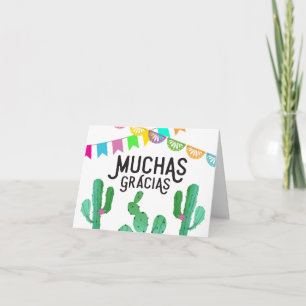 Fiesta-tema Muchas Gracias Tackkort Kort
