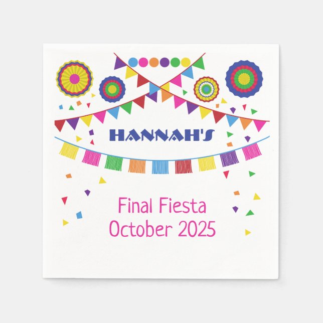 Fiesta Theme Cocktail Napkin Pappersservett (Framsidan)