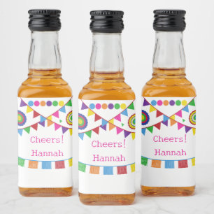 Fiesta Theme Mini Flaska-etiketter Spritflaskor Etikett
